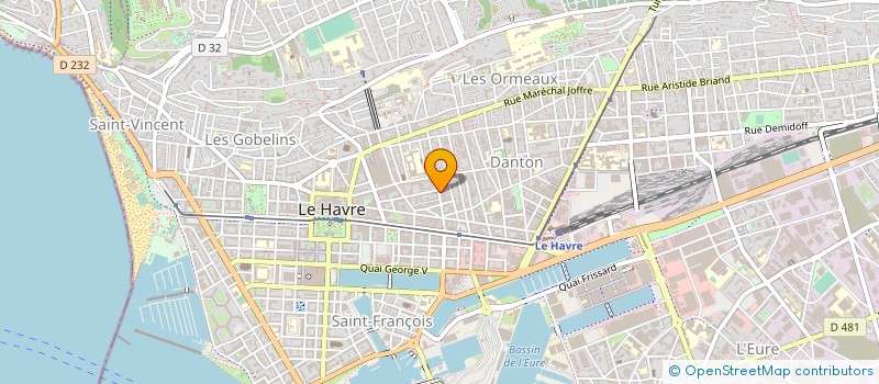 localisation de l'entreprise IMB 26 RUE JB EYRIES à LE HAVRE