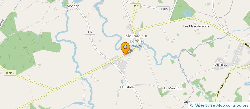 localisation de l'entreprise IMBERT FRERES SARL à MAILHAC-SUR-BENAIZE