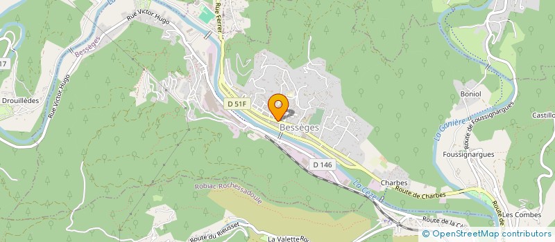 localisation de l'entreprise IMBERT M ET SPANDONARO E  BESSEGES