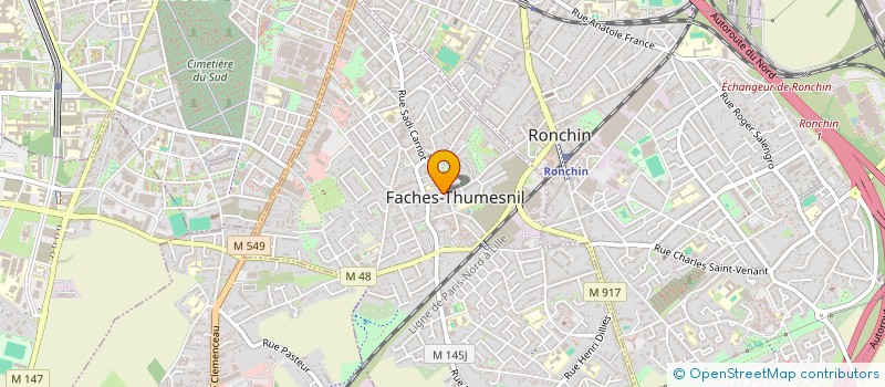 localisation de l'entreprise IMBO  FACHES-THUMESNIL