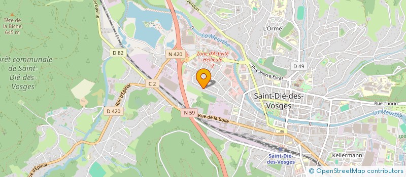 localisation de l'entreprise IMDEO à SAINT-DIE-DES-VOSGES