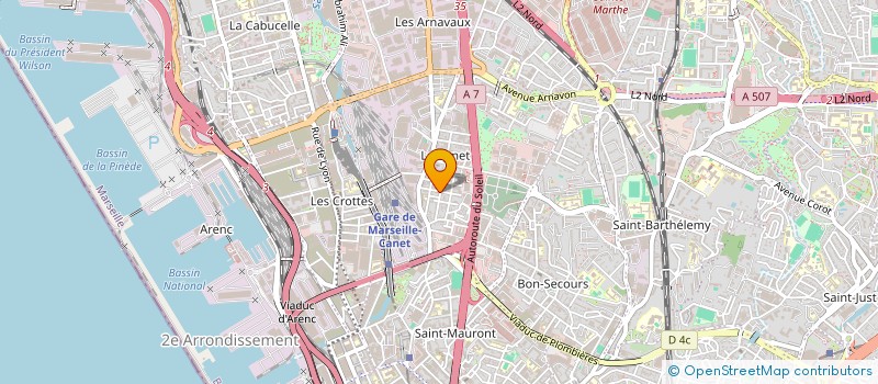 localisation de l'entreprise IMELEC  MARSEILLE