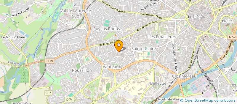 localisation de l'entreprise IMHOTEP à LIMOGES