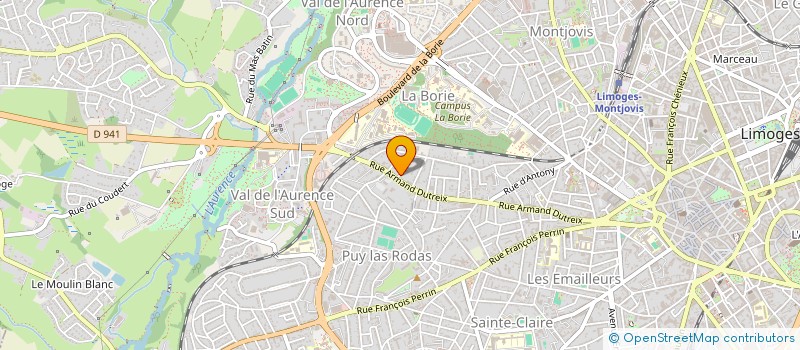 localisation de l'entreprise IMILOU à LIMOGES