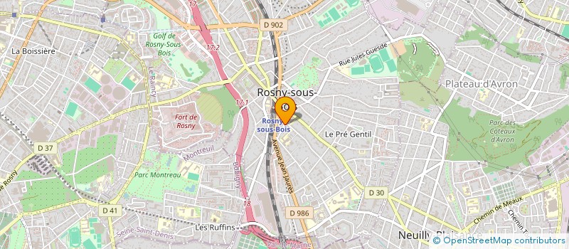 localisation de l'entreprise IMJ BATIMENT à ROSNY-SOUS-BOIS