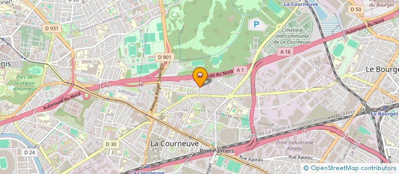 localisation de l'entreprise IMK TRANSPORT à LA COURNEUVE