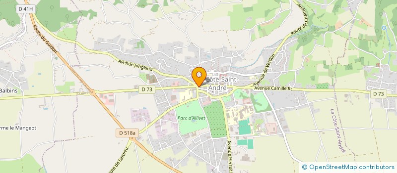 localisation de l'entreprise IMM 1 R DE LA REPUBLIQUE à LA COTE-SAINT-ANDRE