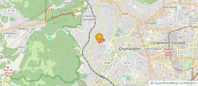 localisation de l'entreprise IMM 1 RUE DES POULIGNES  CHAMALIERES