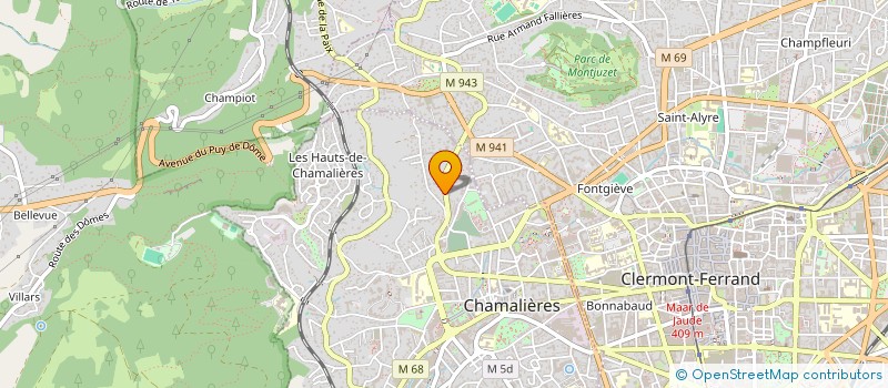 localisation de l'entreprise IMM.103 105 AV.J. CLAUSSAT  CHAMALIERES