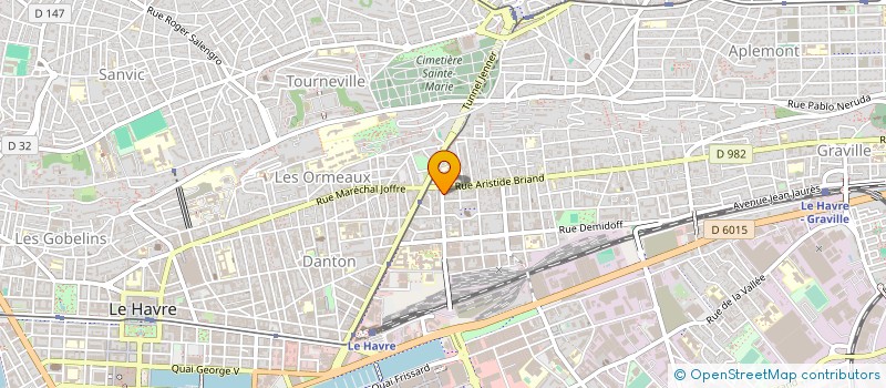 localisation de l'entreprise IMM 116 RUE J.J. ROUSSEAU à LE HAVRE