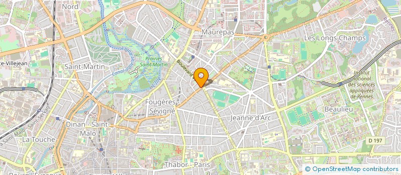 localisation de l'entreprise IMM 161 RUE DE FOUGERES  RENNES