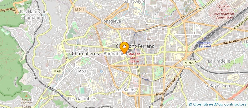 localisation de l'entreprise IMM. 19 RUE SAINT-HEREM .  CLERMONT-FERRAND