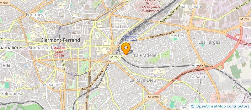 localisation de l'entreprise IMM.33 RUE DE VERTAIZON  CLERMONT-FERRAND