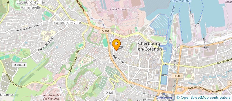 localisation de l'entreprise IMM 5 R GENERAL JOUAN  CHERBOURG-EN-COTENTIN