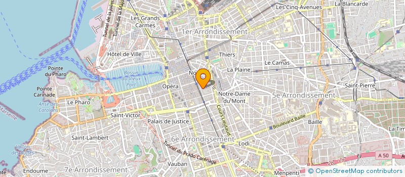 localisation de l'entreprise IMM 5 RUE ESTELLE à MARSEILLE 1