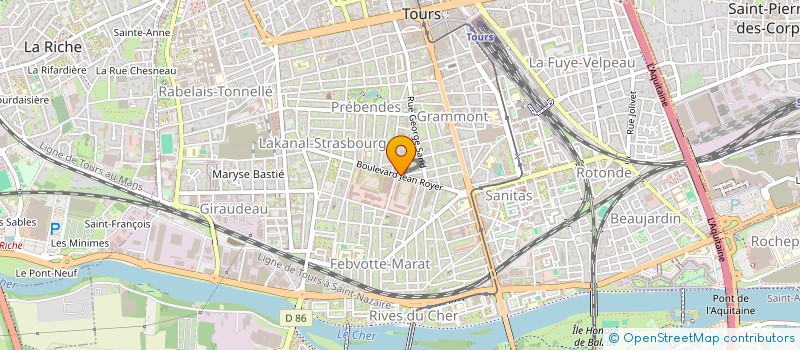 localisation de l'entreprise IMM 75 BD THIERS  TOURS