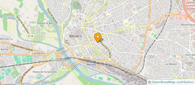 localisation de l'entreprise IMM COPROP 26, RUE A CABANEL  BEZIERS