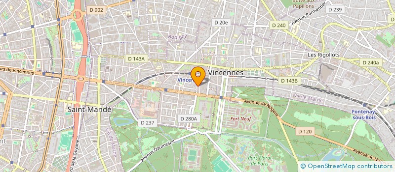 localisation de l'entreprise IMM'OZ à VINCENNES