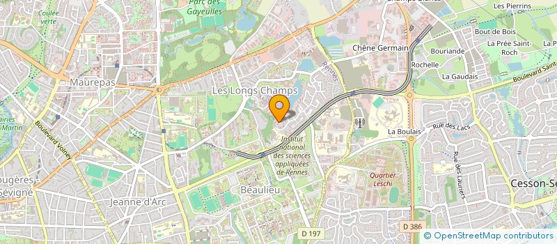 localisation de l'entreprise IMM SUPER BEAULIEU BAT B CAMPUS  RENNES