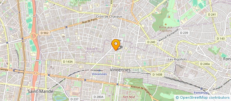 localisation de l'entreprise IMMA à VINCENNES