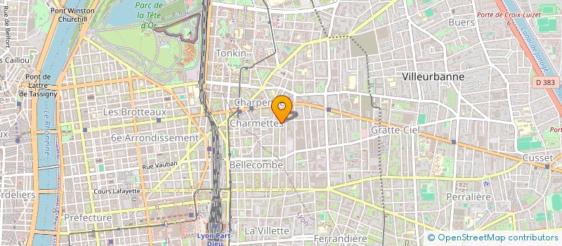 localisation de l'entreprise IMMASS COURTAGE  VILLEURBANNE