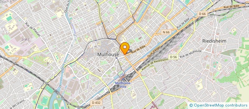 localisation de l'entreprise IMMEUBLE 14 PORTE DE BALE  MULHOUSE