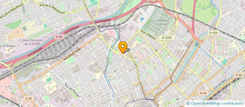 localisation de l'entreprise IMMEUBLE 150 AVENUE DE COLMAR  MULHOUSE