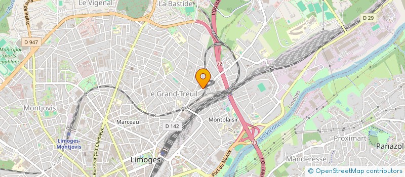 localisation de l'entreprise IMMEUBLE 159 R A BRIAND à LIMOGES