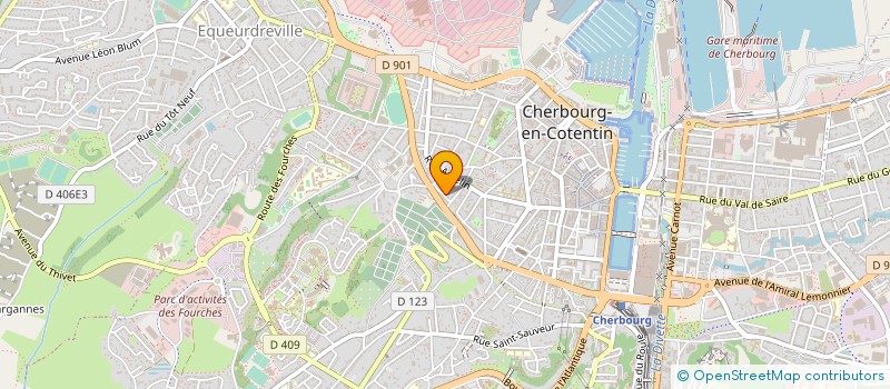 localisation de l'entreprise IMMEUBLE 17 R LOUIS 16  CHERBOURG-EN-COTENTIN