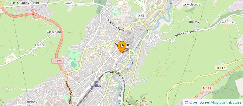 localisation de l'entreprise IMMEUBLE 18 RUE DES CARMES MME BOULIE REGNAC à AURILLAC