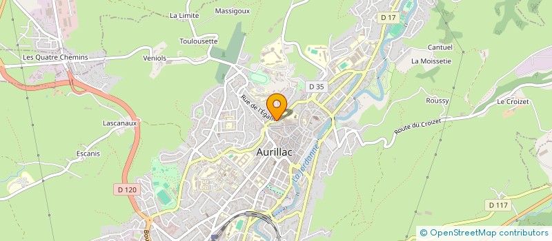 localisation de l'entreprise IMMEUBLE 20 BD D AURINQUES à AURILLAC