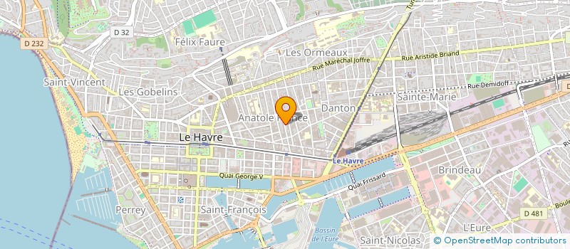 localisation de l'entreprise IMMEUBLE 36 RUE GABRIEL PERI à LE HAVRE