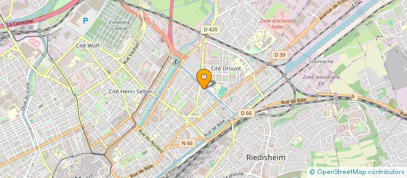 localisation de l'entreprise IMMEUBLE 50 RUE DES BATELIERS  MULHOUSE