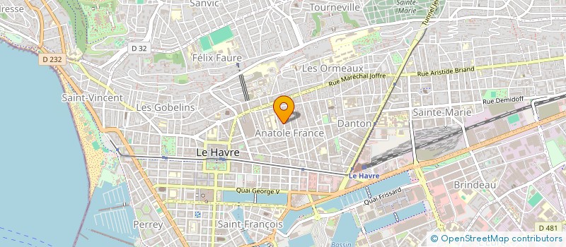 localisation de l'entreprise IMMEUBLE 57 RUE JEAN BAPTISTE EYRIES à LE HAVRE