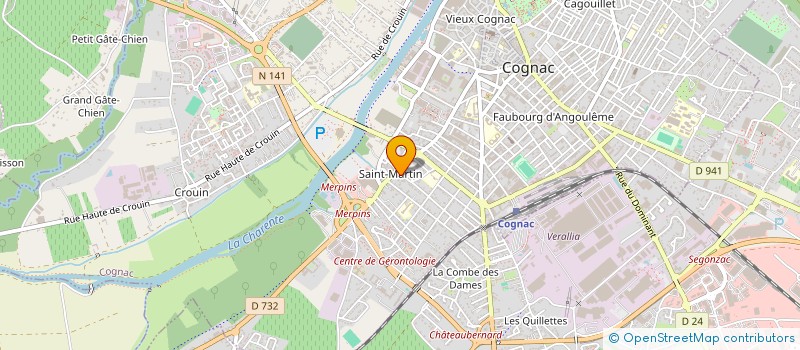 localisation de l'entreprise IMMEUBLE A ET F FAVREAU-ESCOFFIER à COGNAC