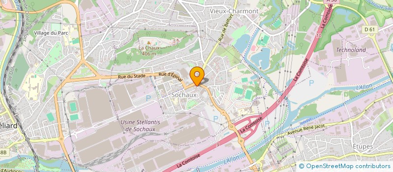 localisation de l'entreprise IMMEUBLE AGENOR à SOCHAUX
