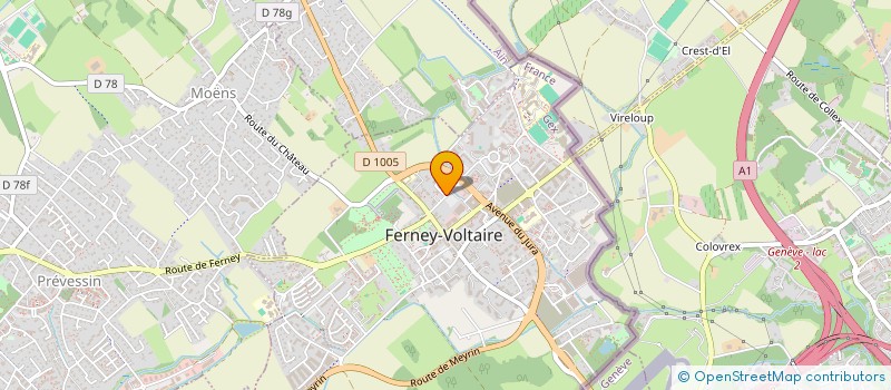 localisation de l'entreprise IMMEUBLE CRET D EAU SALEVE à FERNEY-VOLTAIRE