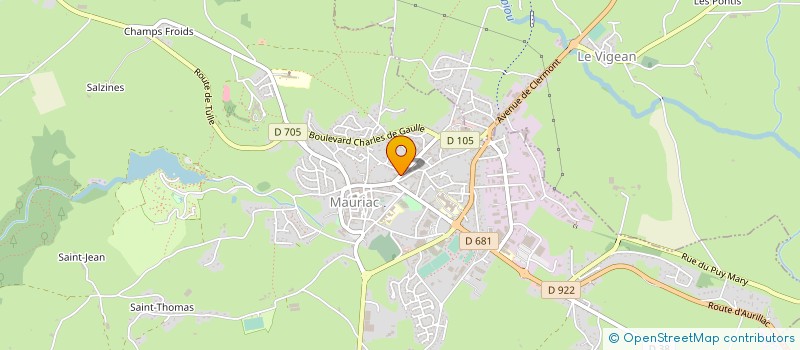 localisation de l'entreprise IMMEUBLE DELCHET GINETTE à MAURIAC