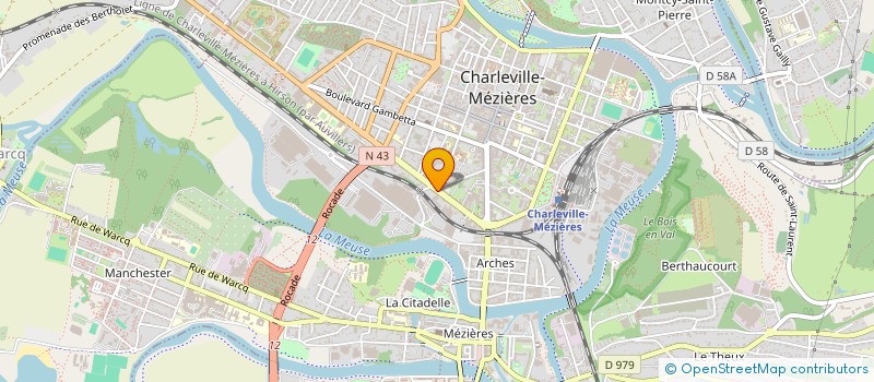 localisation de l'entreprise IMMEUBLE DU 59 AV DE GAULLE  CHARLEVILLE-MEZIERES