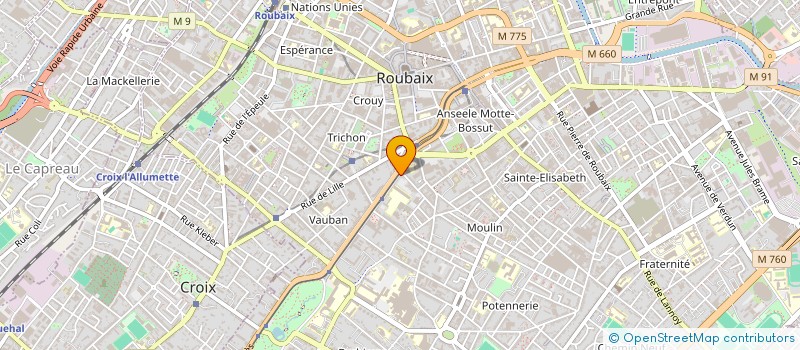 localisation de l'entreprise IMMEUBLE DU 84 BD DU GAL GAULLE à ROUBAIX