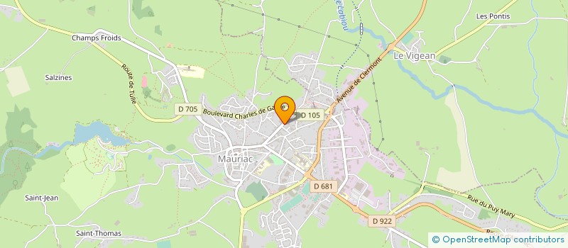 localisation de l'entreprise IMMEUBLE LEBRUN à MAURIAC
