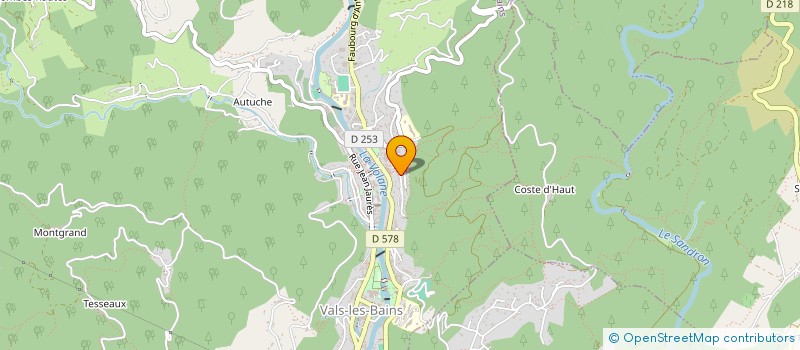 localisation de l'entreprise IMMEUBLE LES GARNEYRES  VALS-LES-BAINS