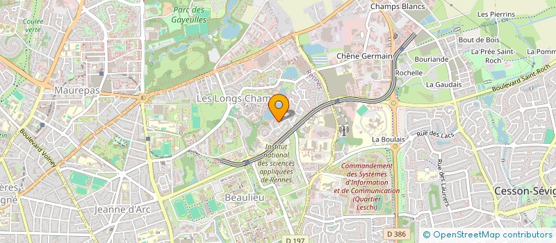 localisation de l'entreprise IMMEUBLE LES JARDINS DU LAC  RENNES