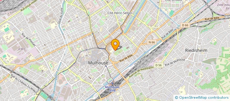 localisation de l'entreprise IMMEUBLE SCHWOB  MULHOUSE