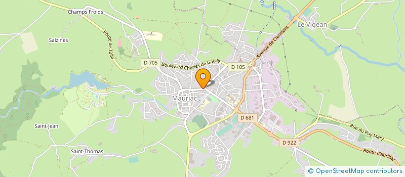 localisation de l'entreprise IMMEUBLE TARLIER BRUNO à MAURIAC