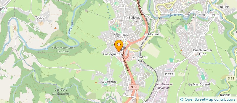 localisation de l'entreprise IMMINVEST  OLEMPS