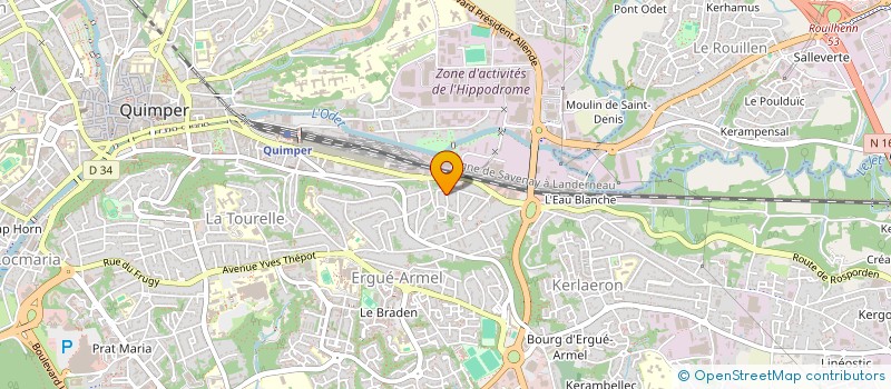 localisation de l'entreprise IMMO 10 à QUIMPER