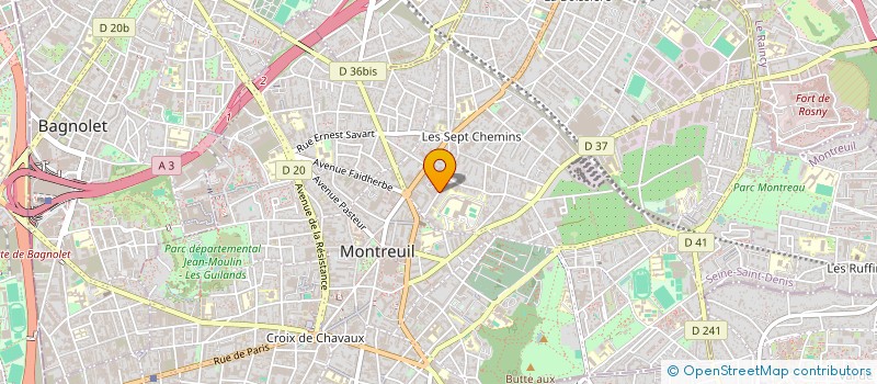 localisation de l'entreprise IMMO 2 à MONTREUIL