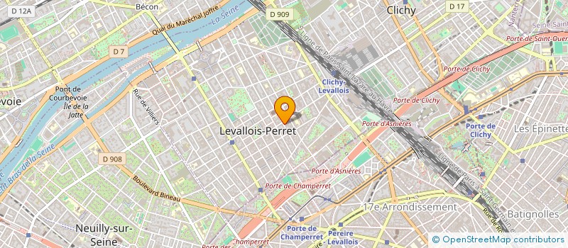 localisation de l'entreprise IMMO AH à LEVALLOIS-PERRET