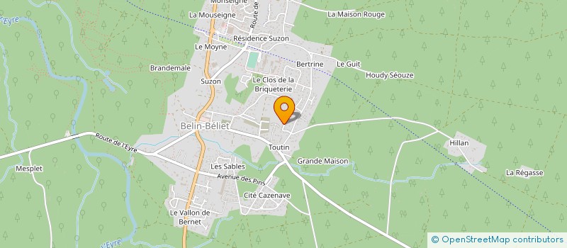 localisation de l'entreprise IMMO AQUITAINE  BELIN-BELIET